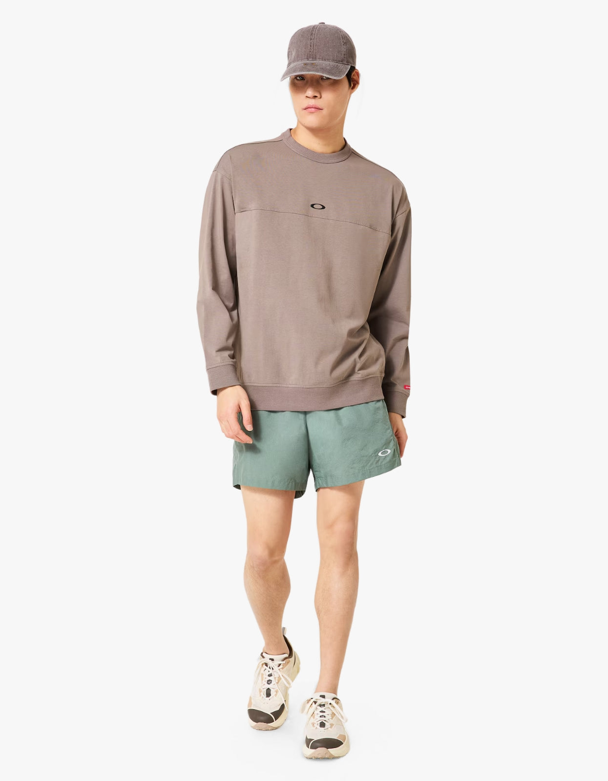 New Retro Fleece L/S Crew 1.0 - Bark