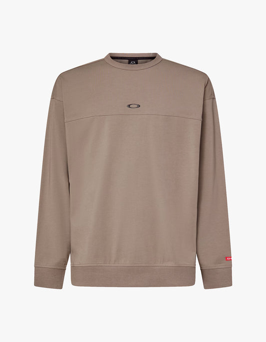 New Retro Fleece L/S Crew 1.0 - Bark
