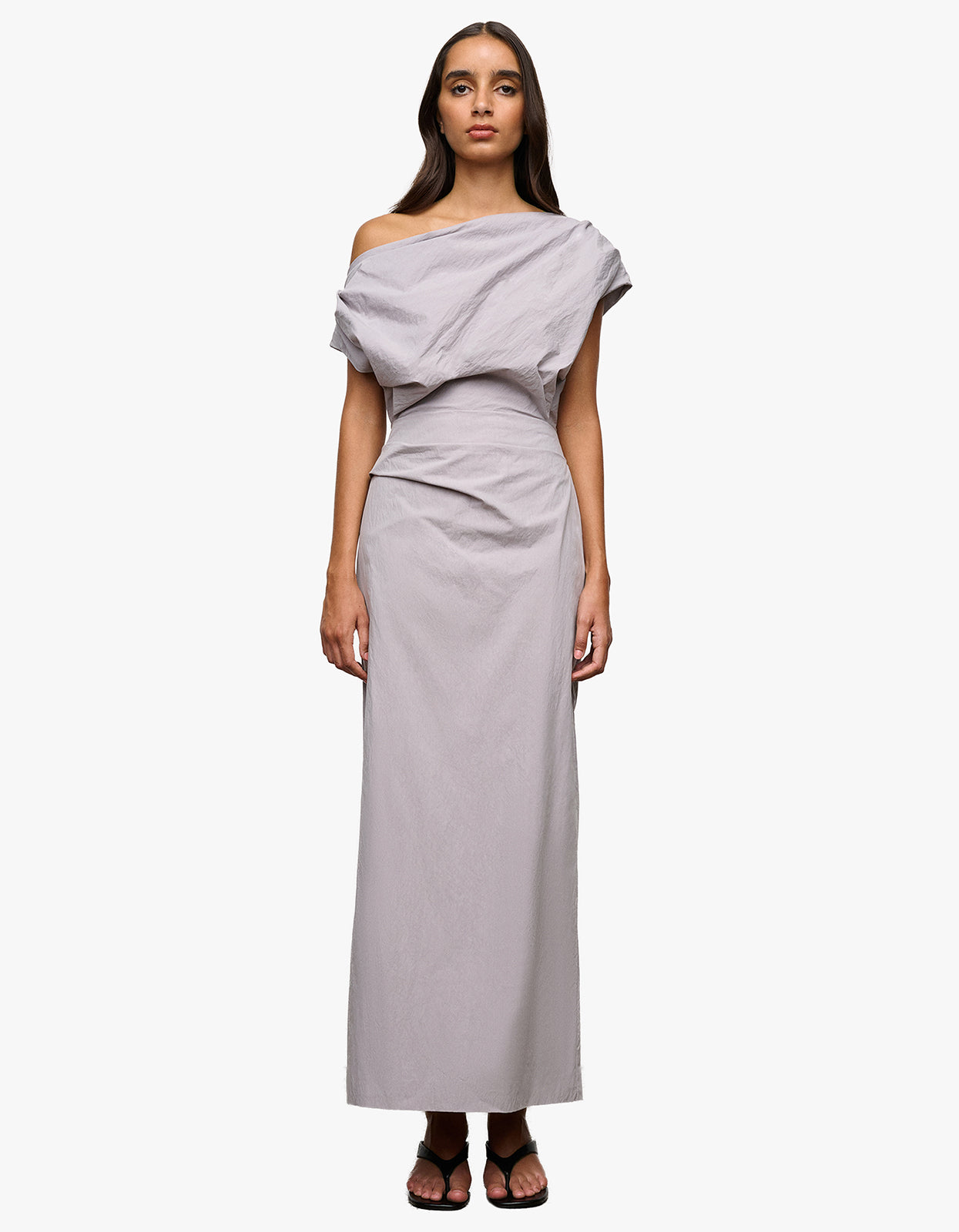 Pallas Midi Dress - Dove Grey