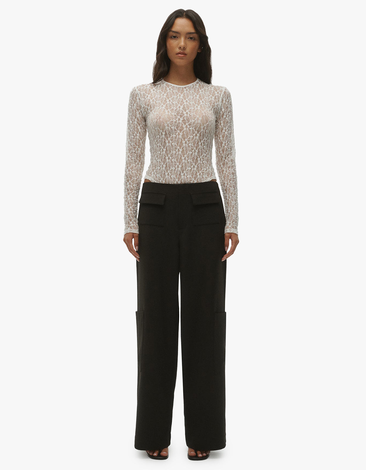 Leo Lace Bodysuit - White