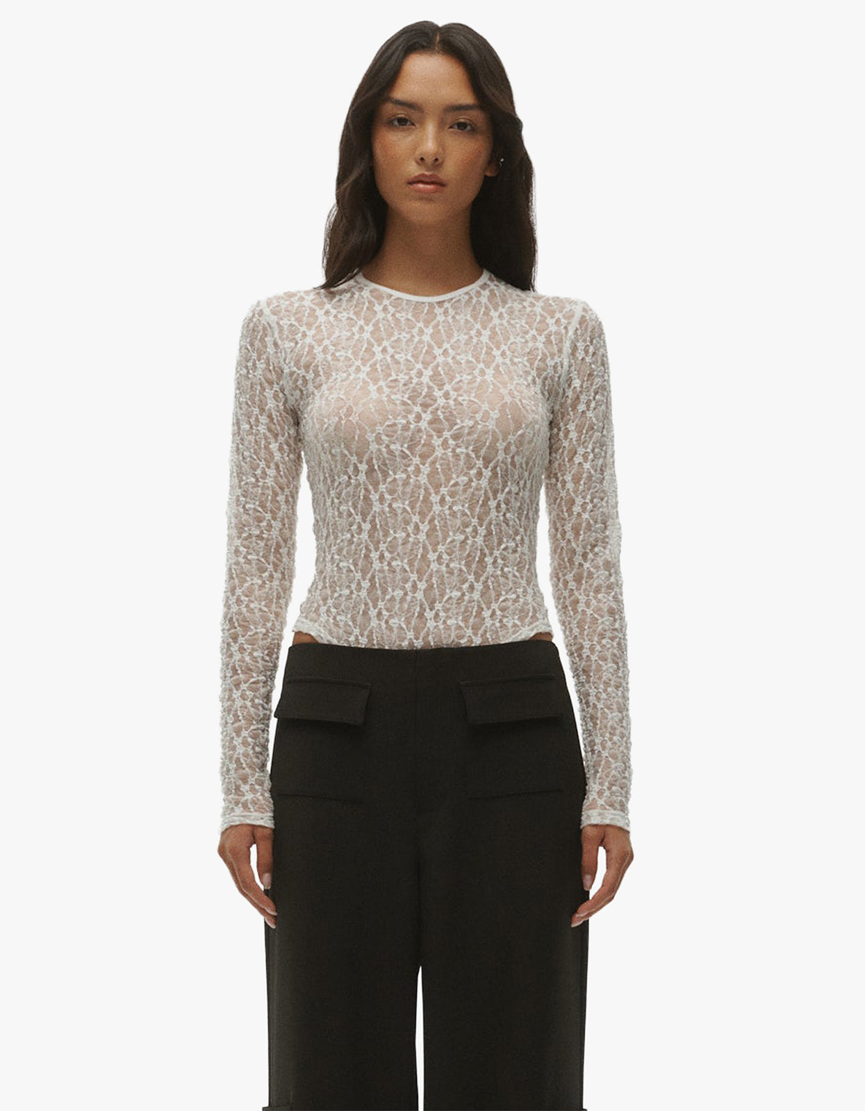 Leo Lace Bodysuit - White