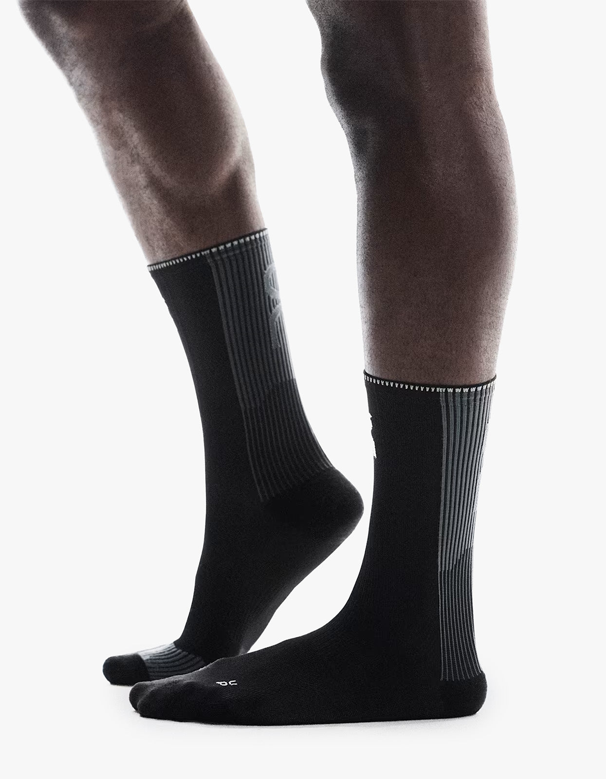 Performance Run Sock High 1 - Black/Eclipse