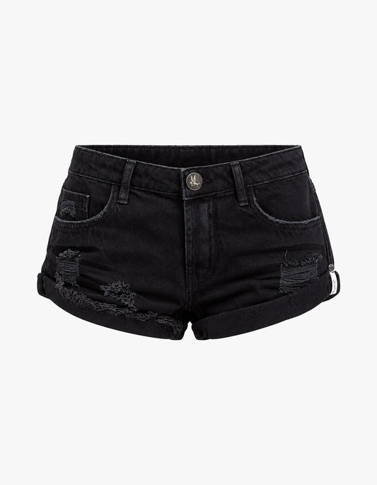 Bandit Low Waist Denim Short - Double Black