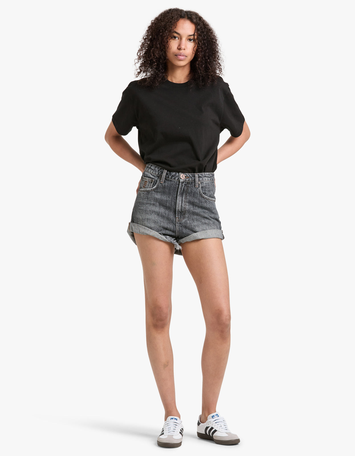 Bandits High Waist Denim Short Charcoal – Superette