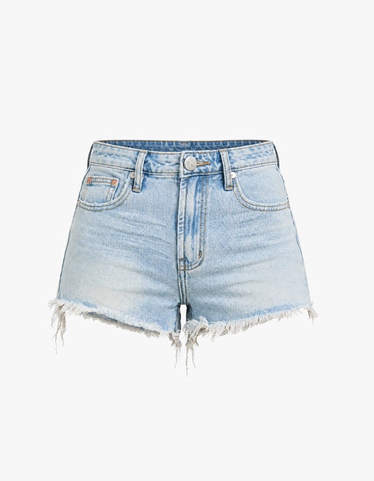 Hawks High Waist Denim Short - Soft Blue