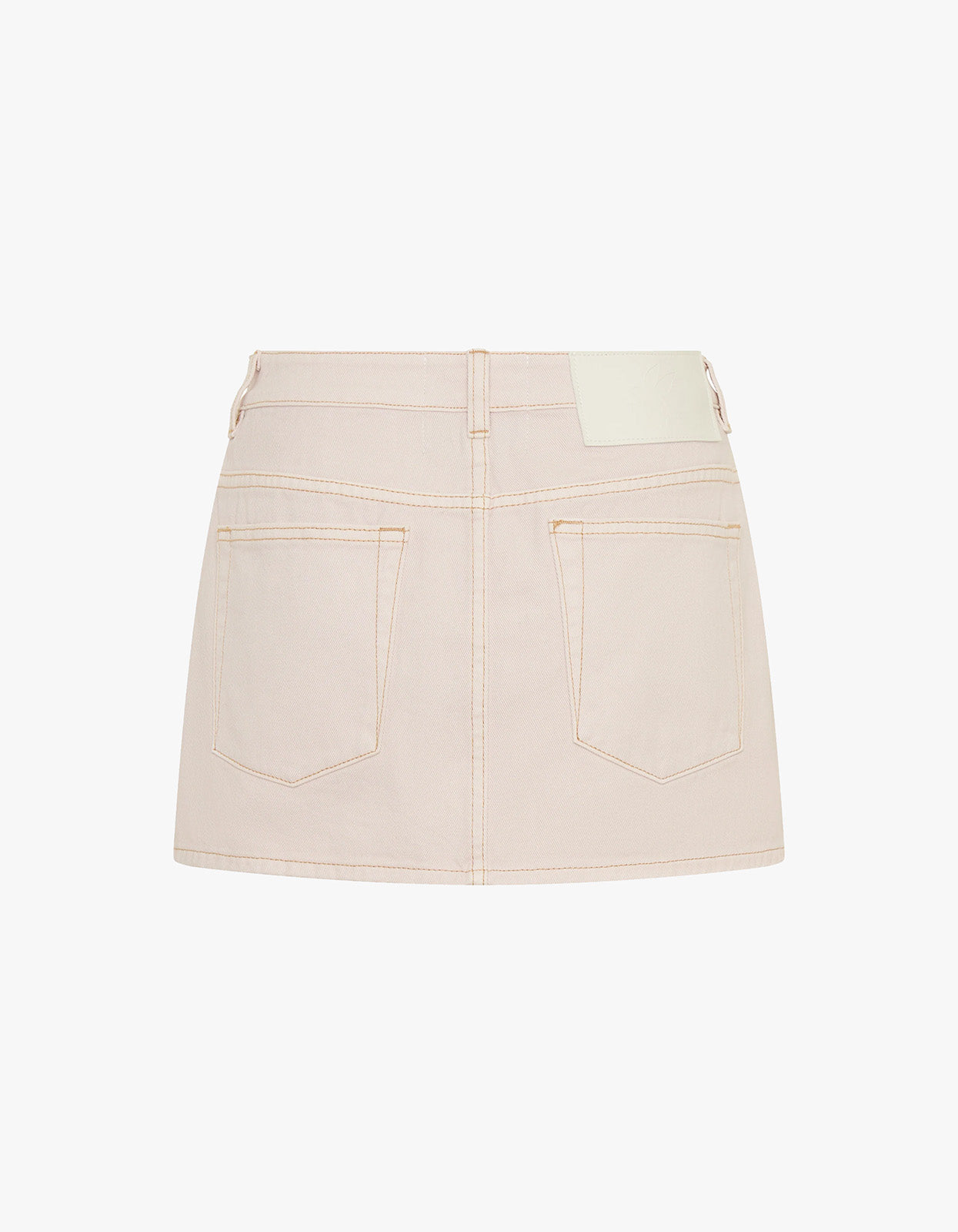 Fiasco Low Waist Utility Micro Mini Denim Skirt - Pink Tint