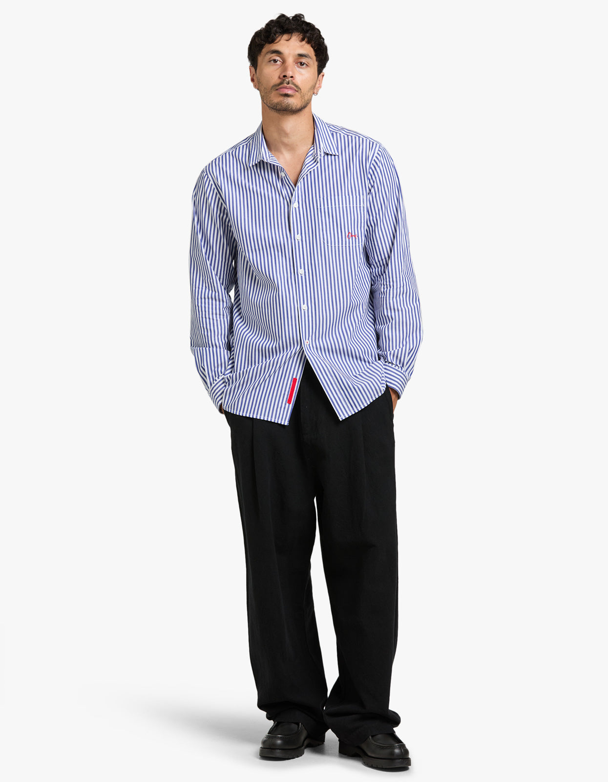 Market Shirt Thick Stripe - Blue/White/Red