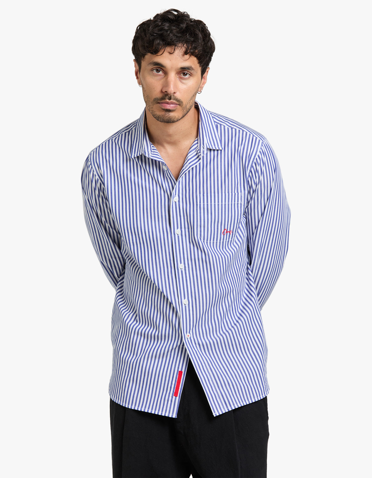 Market Shirt Thick Stripe - Blue/White/Red