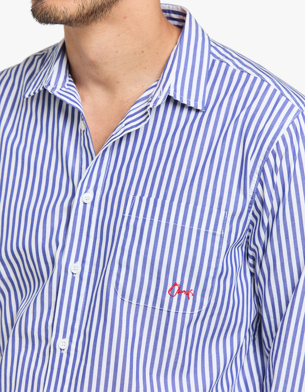 Market Shirt Thick Stripe - Blue/White/Red