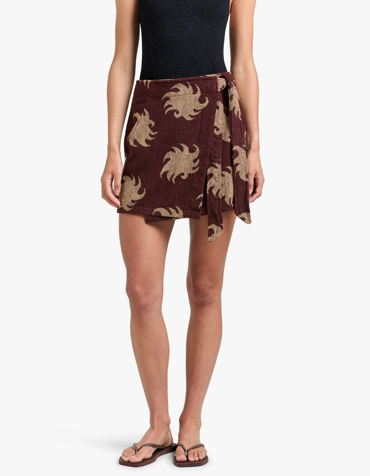 Mocha Ember Cove Wrap Skirt - Brown