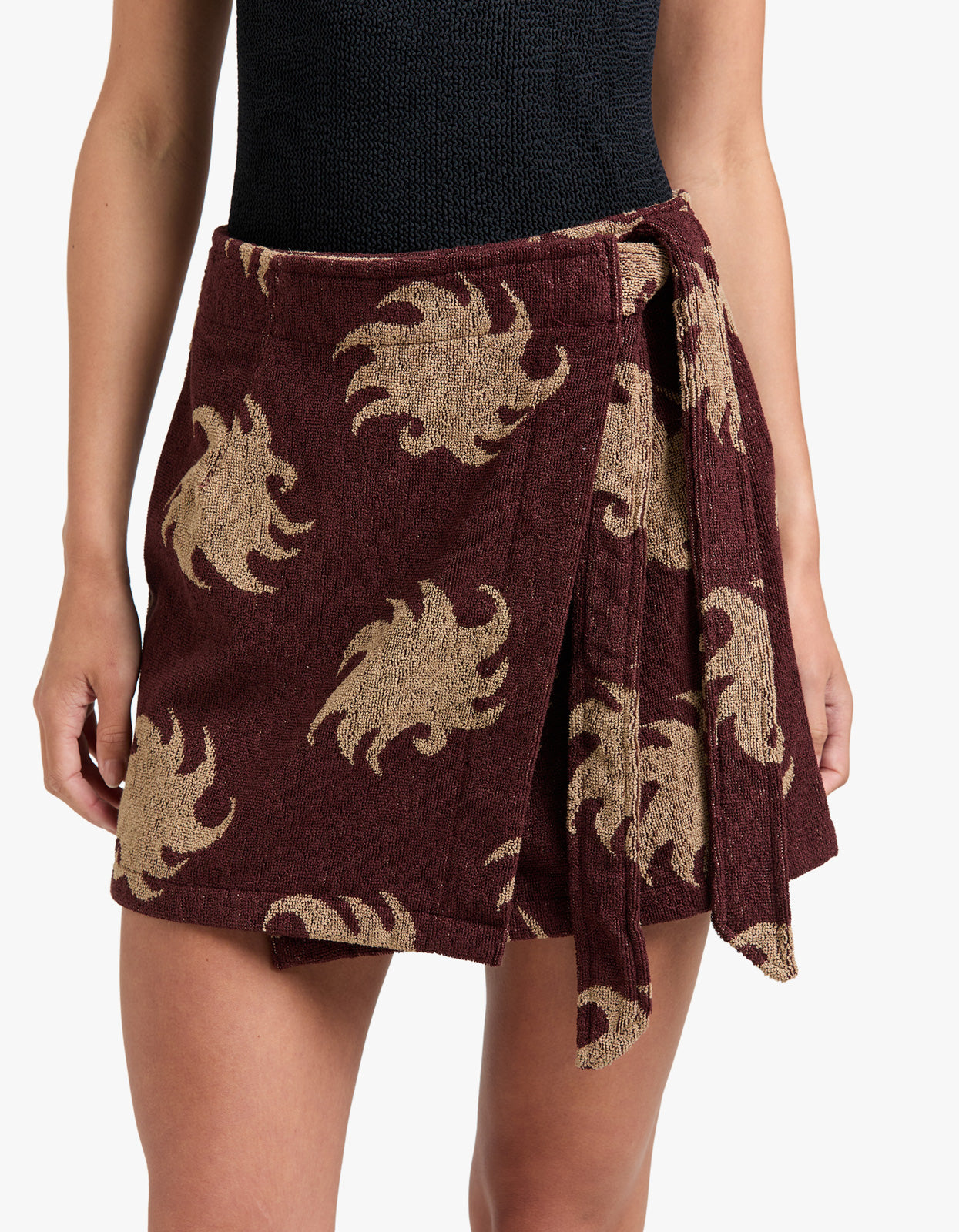 Mocha Ember Cove Wrap Skirt - Brown