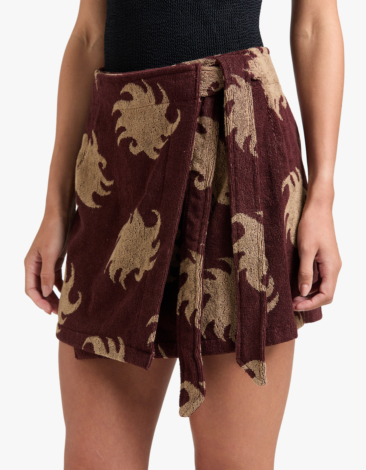 Mocha Ember Cove Wrap Skirt - Brown