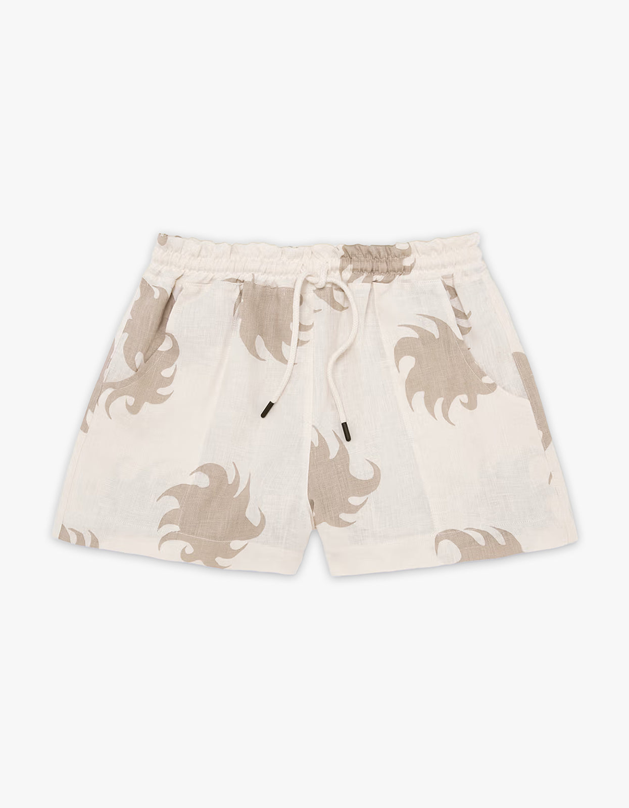 Hazel Ember Drizzle Linen Shorts - Hazel