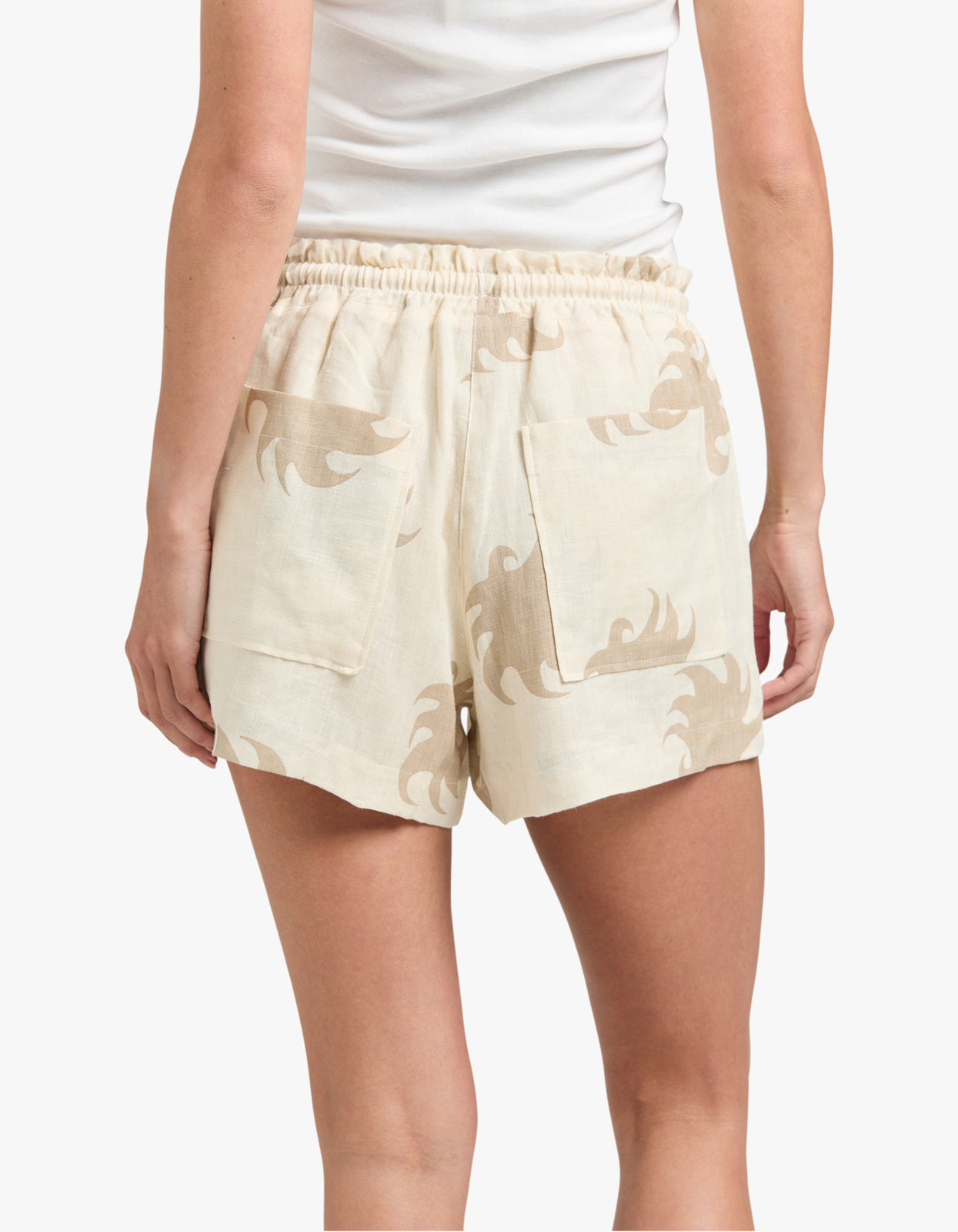 Hazel Ember Drizzle Linen Shorts - Hazel
