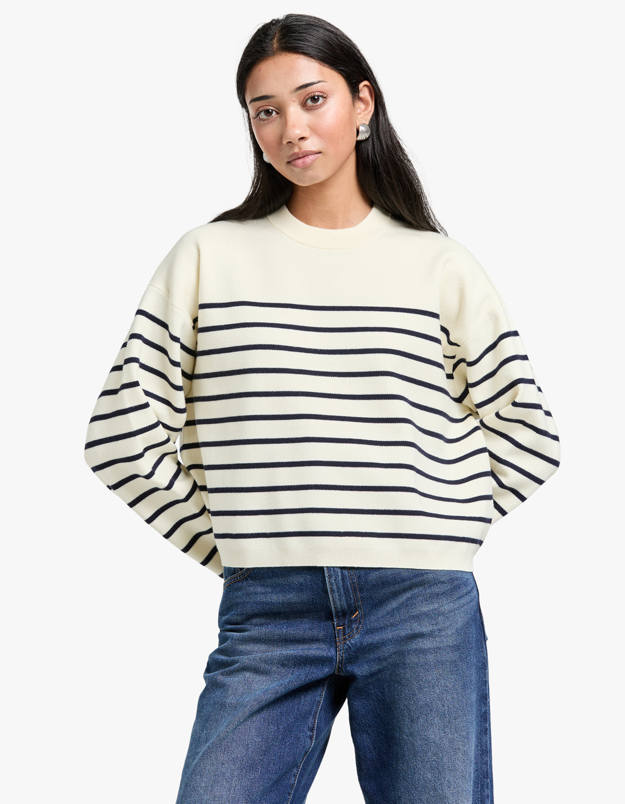 Marta Sweater - Navy Breton