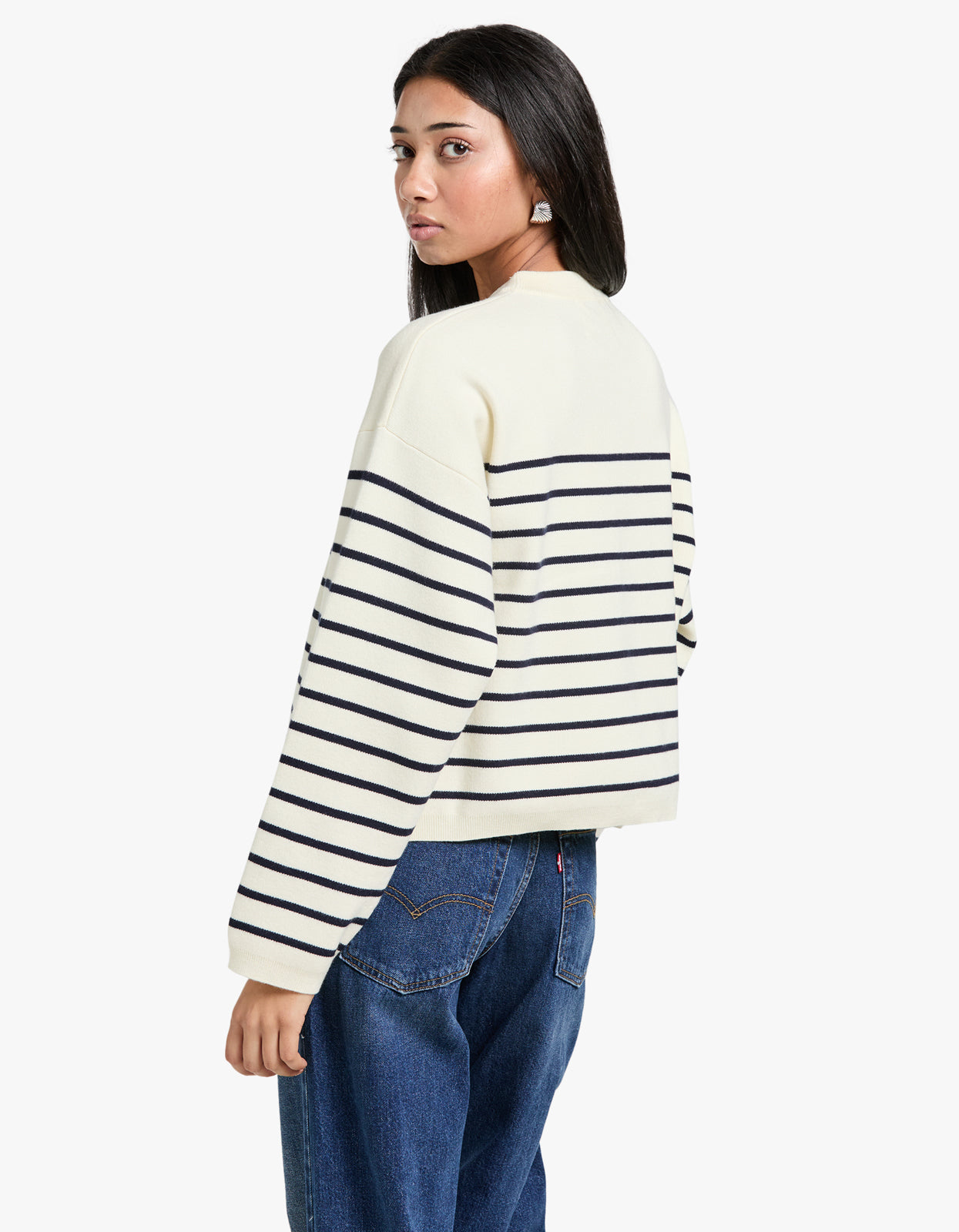 Marta Sweater - Navy Breton