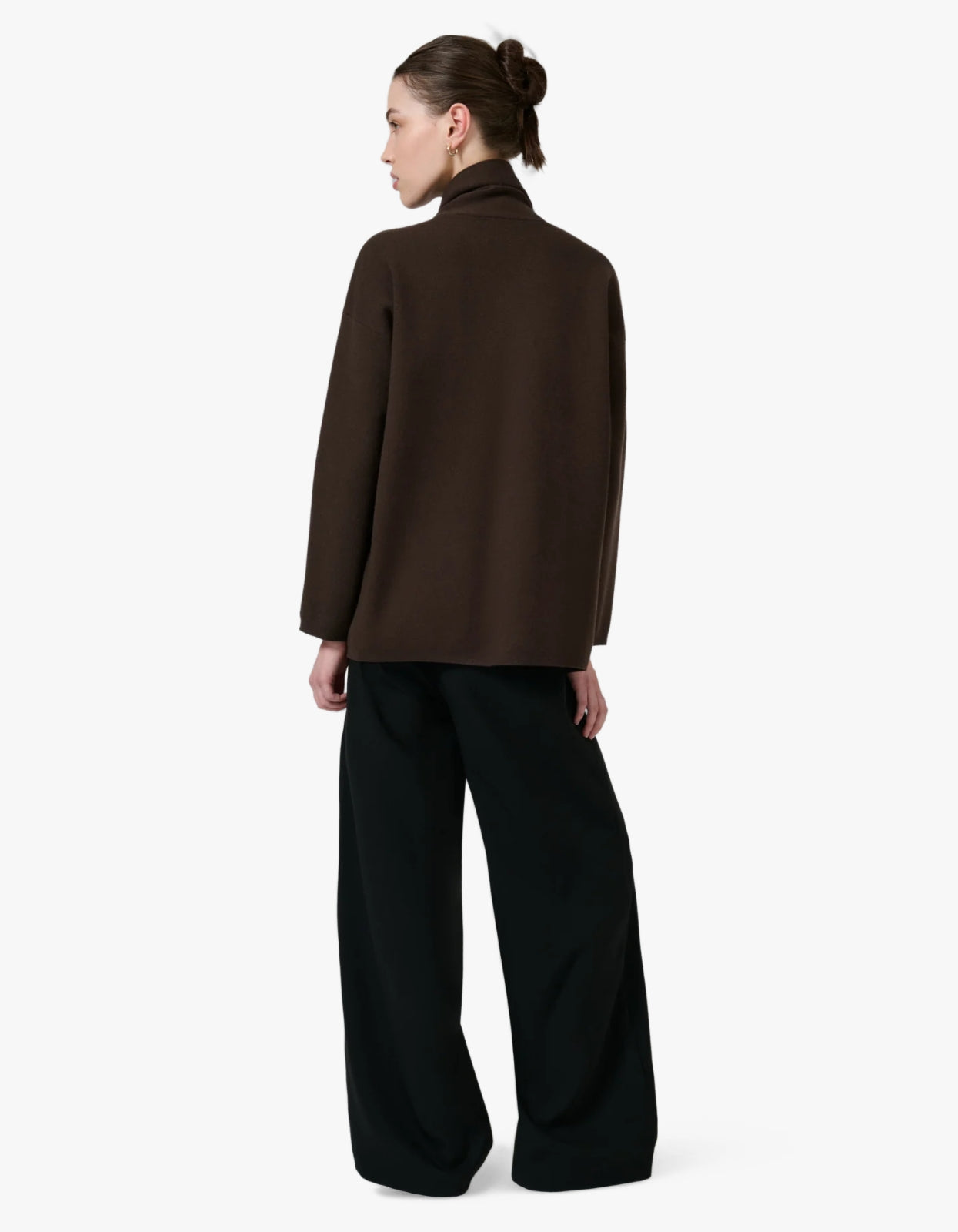 Isla Scarf Sweater - Chocolate