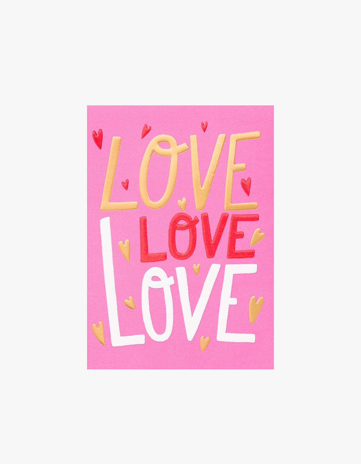 Love Love Love Card - Pink