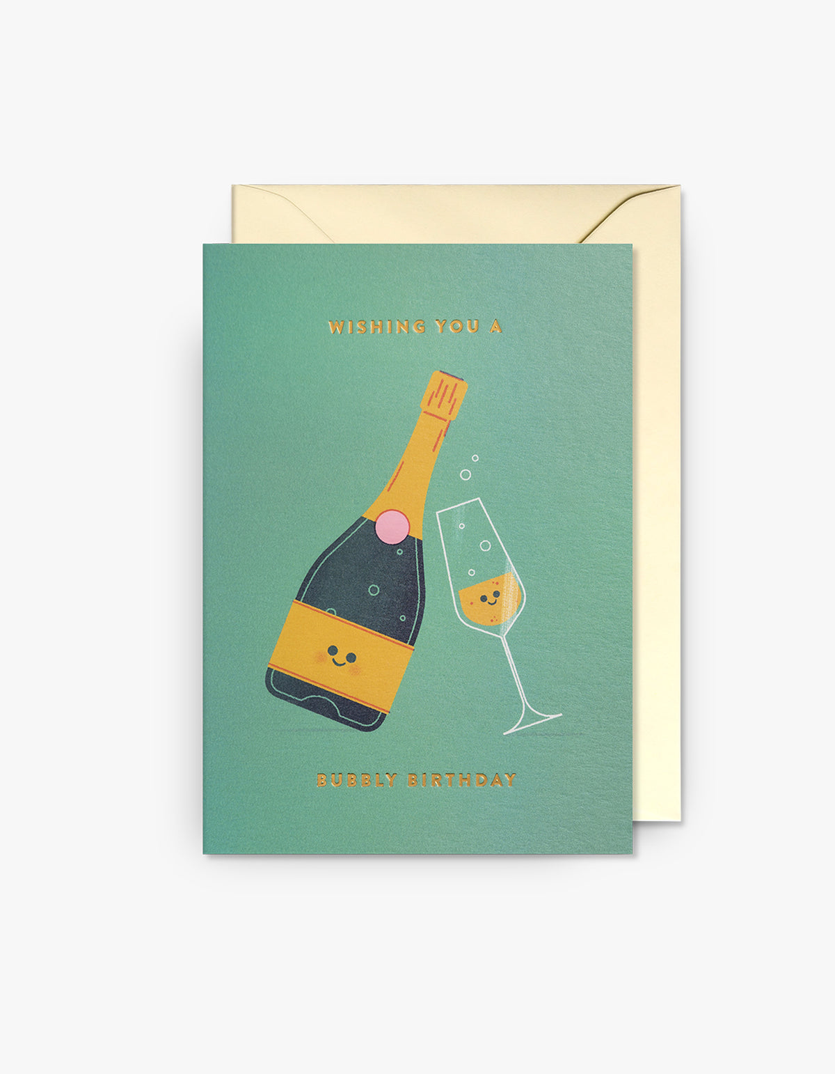 Wishing You A Bubbly Birthday Card - Green