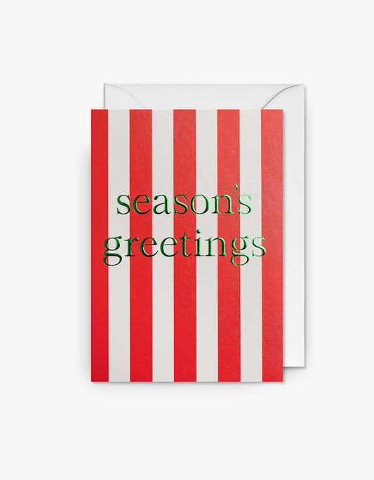 Seasons Greetings Card - Red