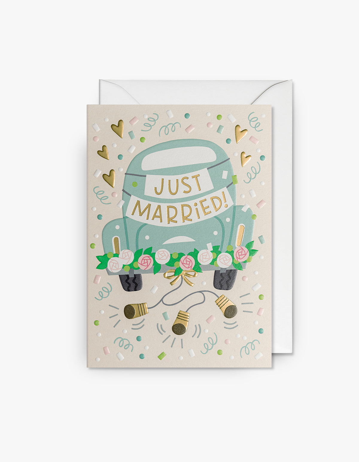 Just Married Card - Green