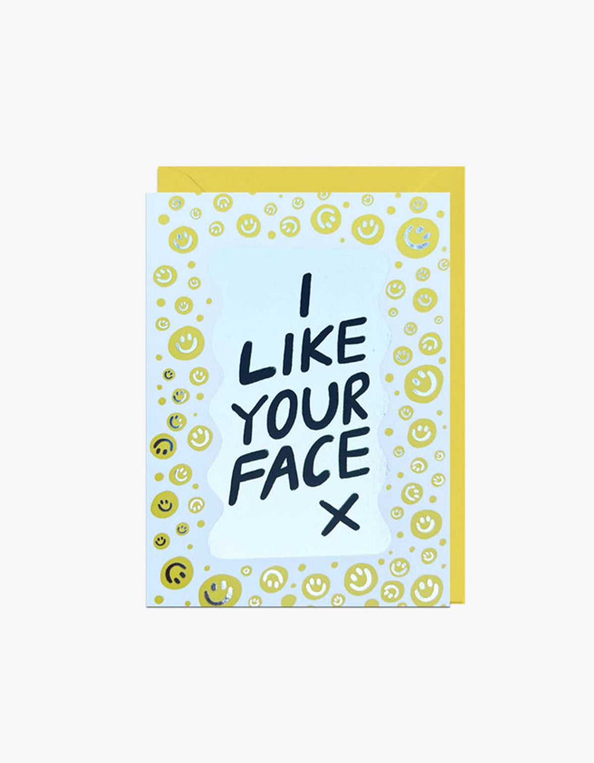 I Like Your Face Card - Yellow