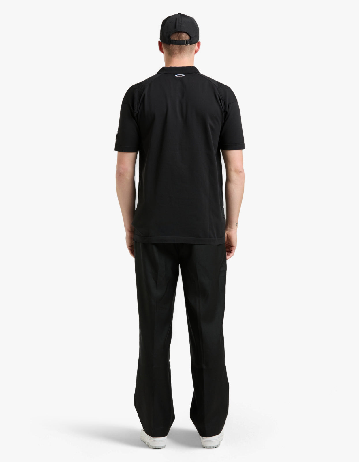 Skull Limber Sweater Polo Shirt - Pitch Black