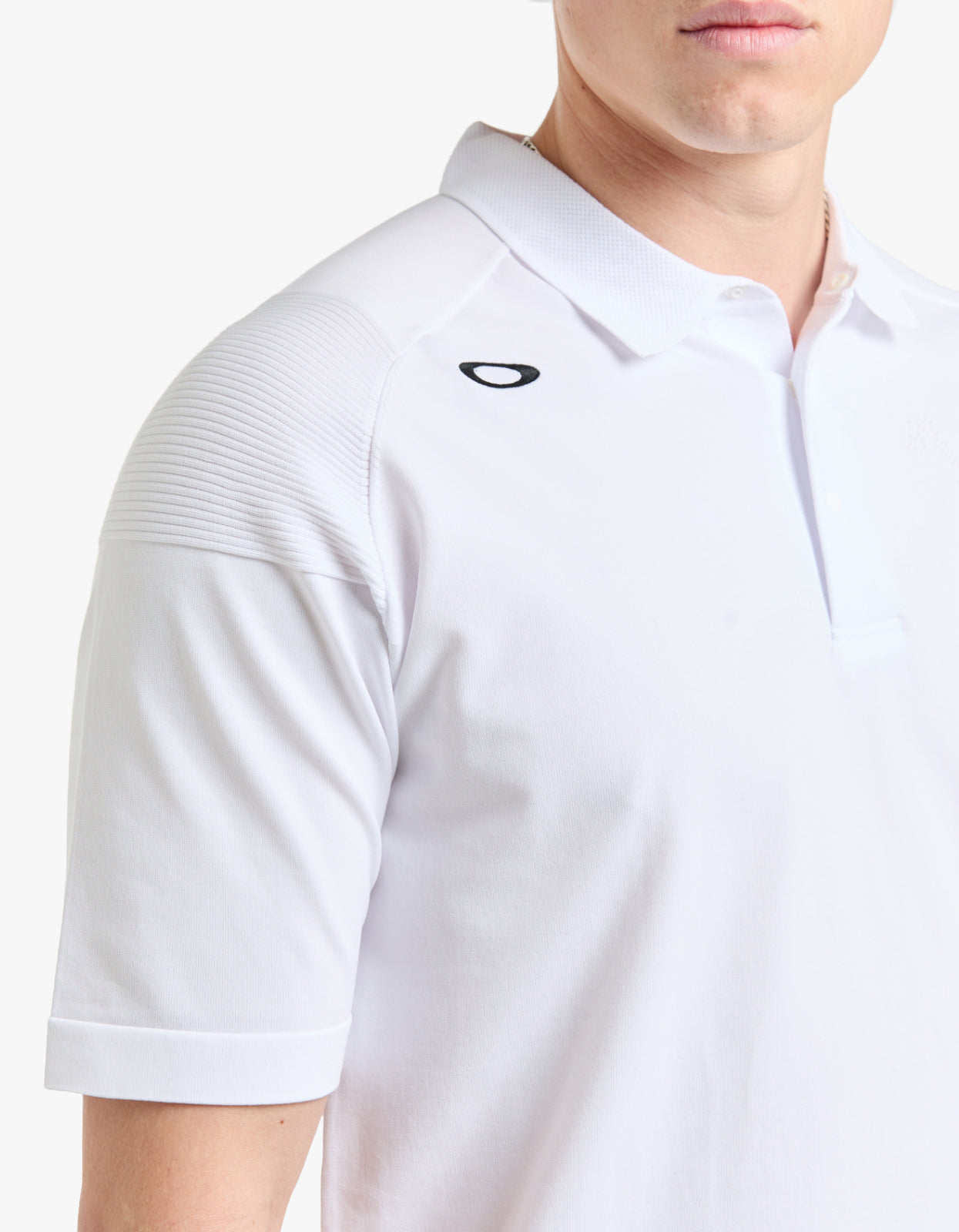 Skull Limber Sweater Polo Shirt - White