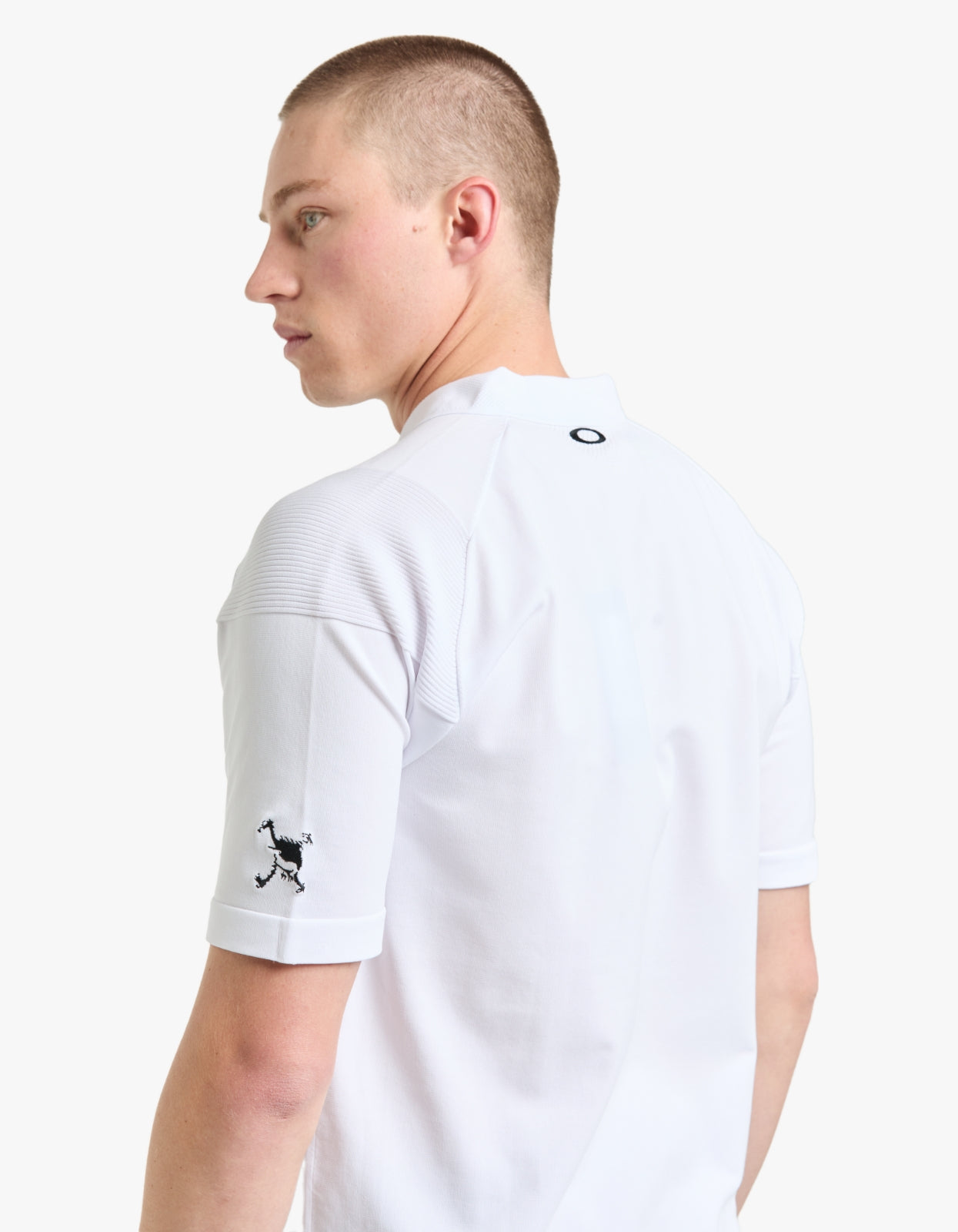 Skull Limber Sweater Polo Shirt - White