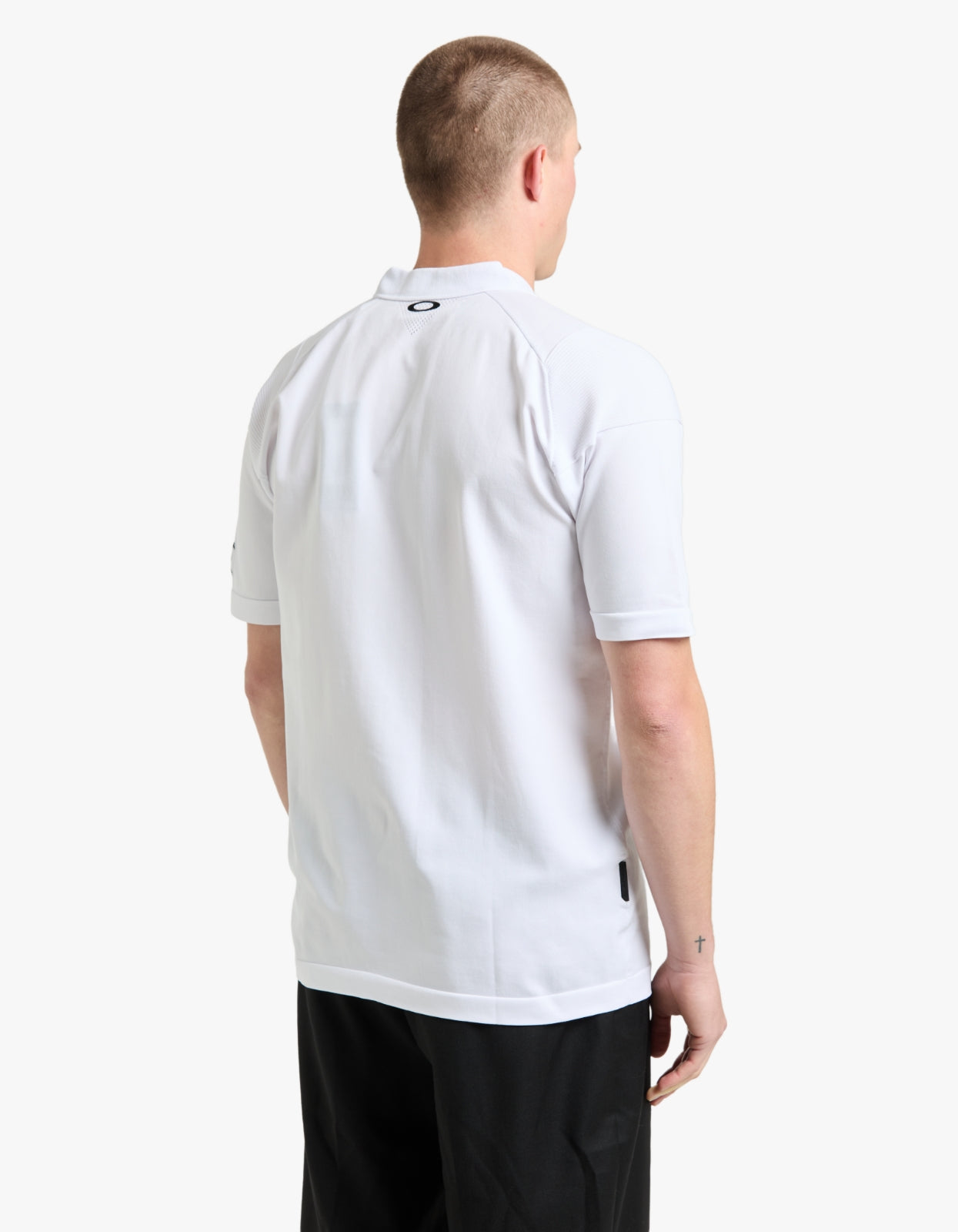 Skull Limber Sweater Polo Shirt - White