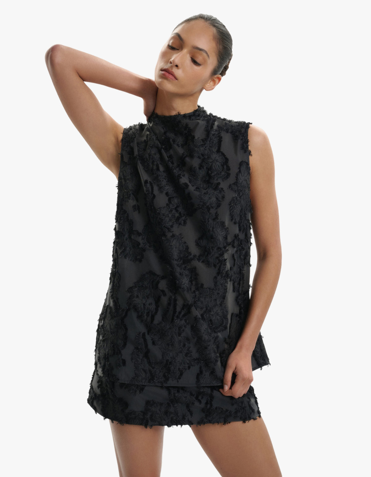 Heather Top - Black