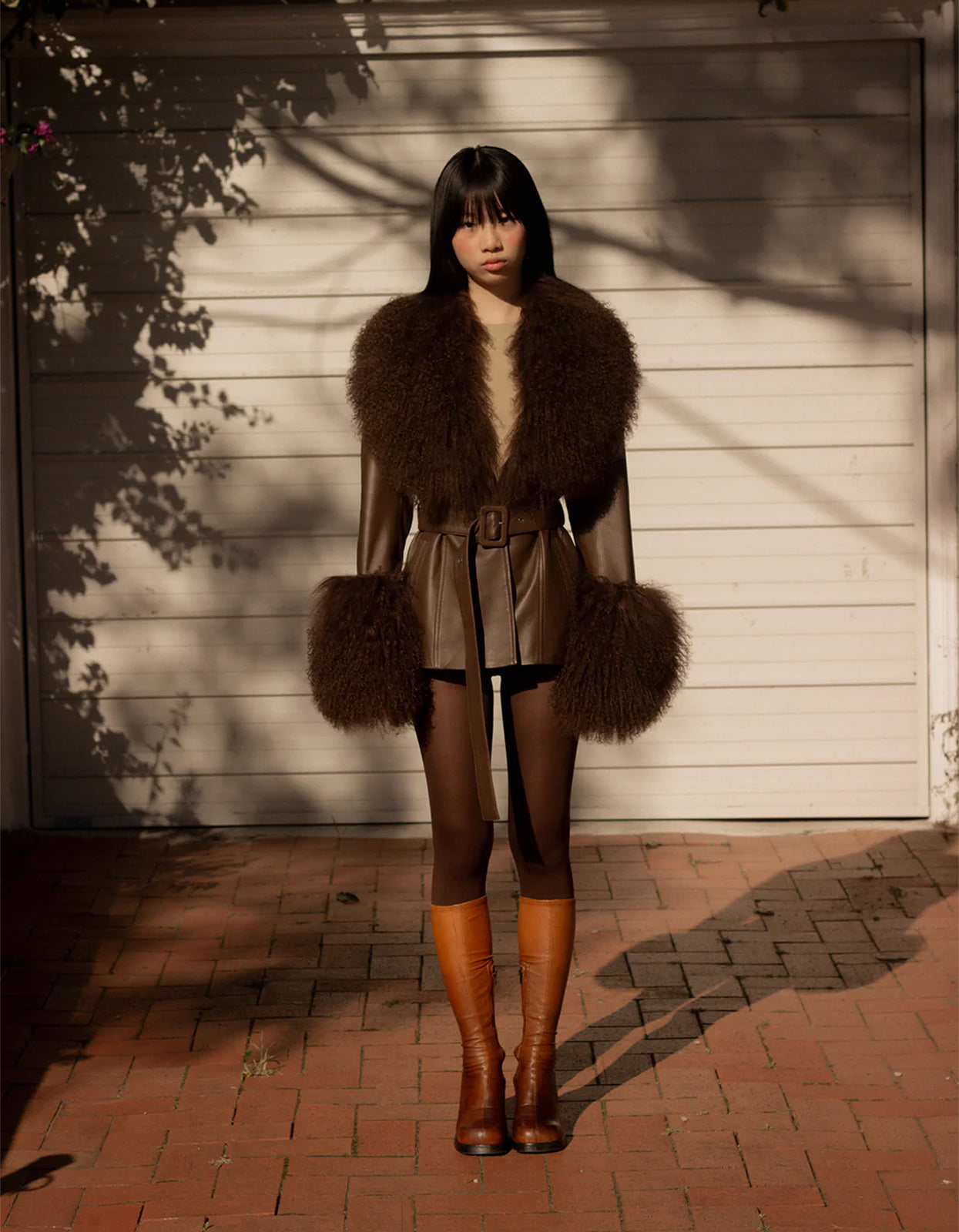 Betty Leather Jacket - Chocolate