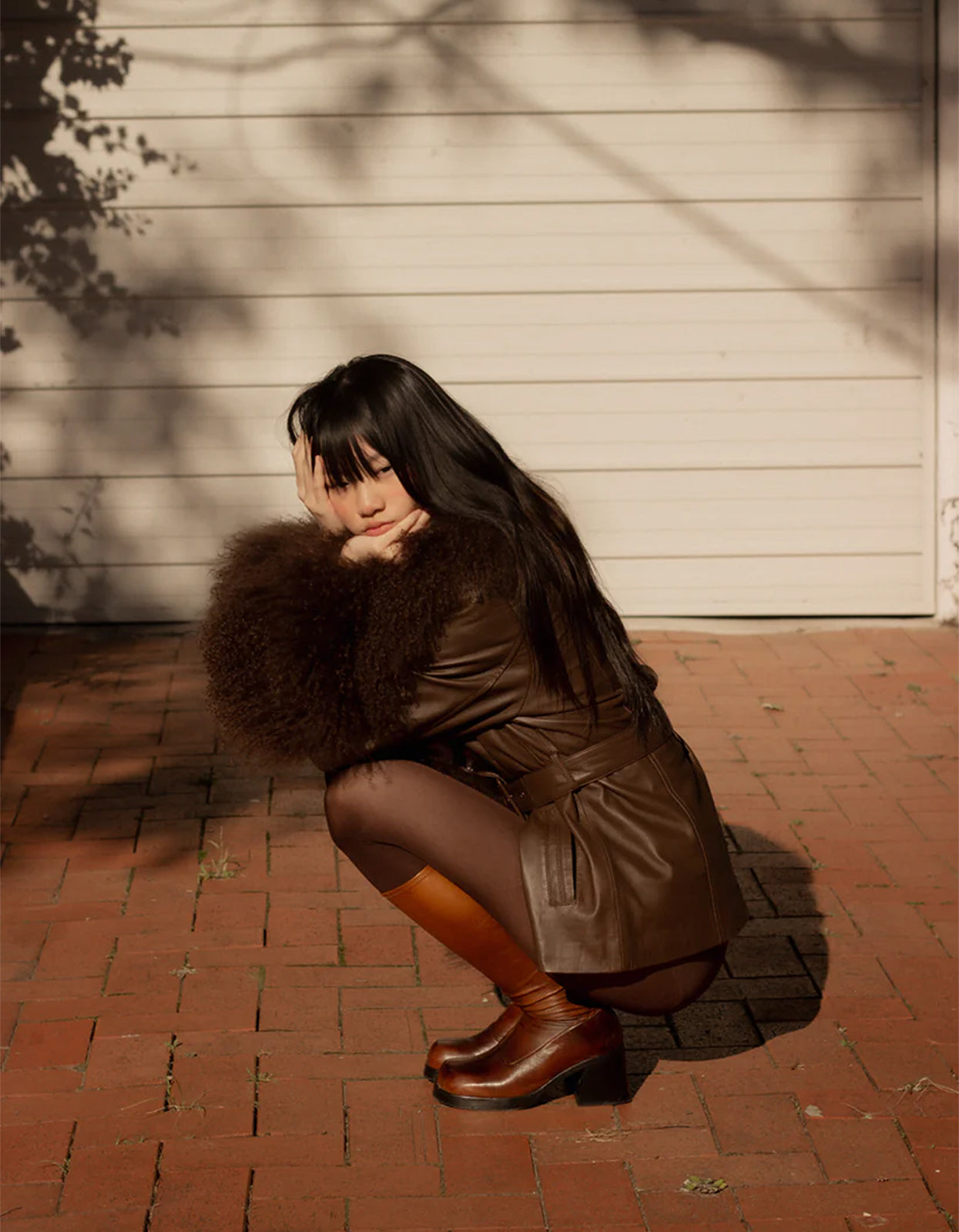 Betty Leather Jacket - Chocolate