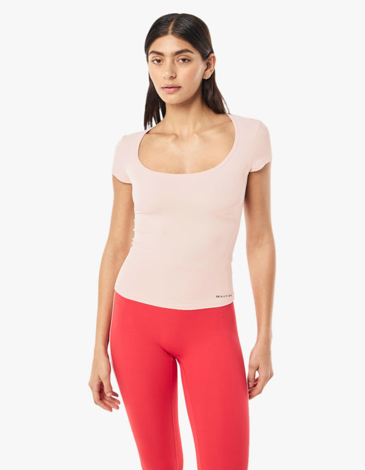 Foundation Scoop S/S Top - Soft Pink