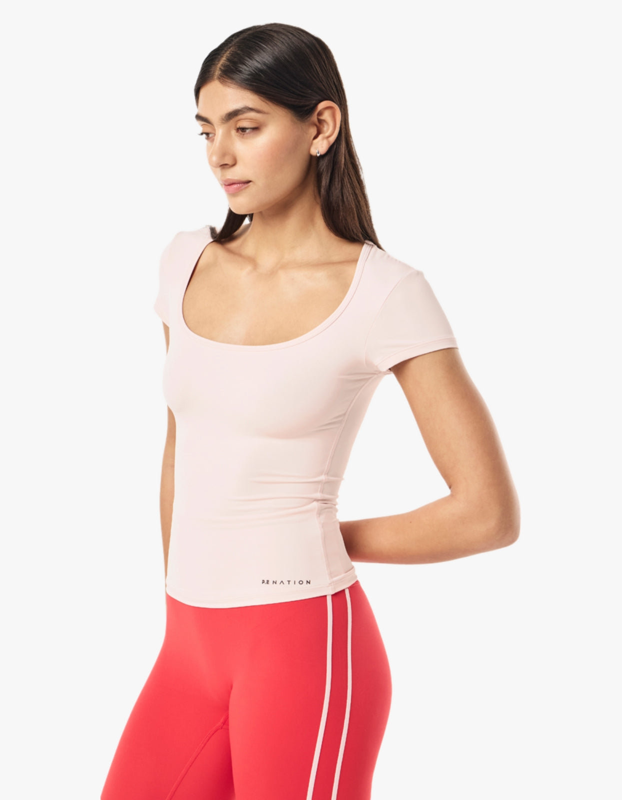 Foundation Scoop S/S Top - Soft Pink