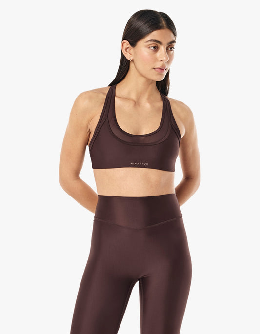 Fusion Sports Bra - Dark Plum