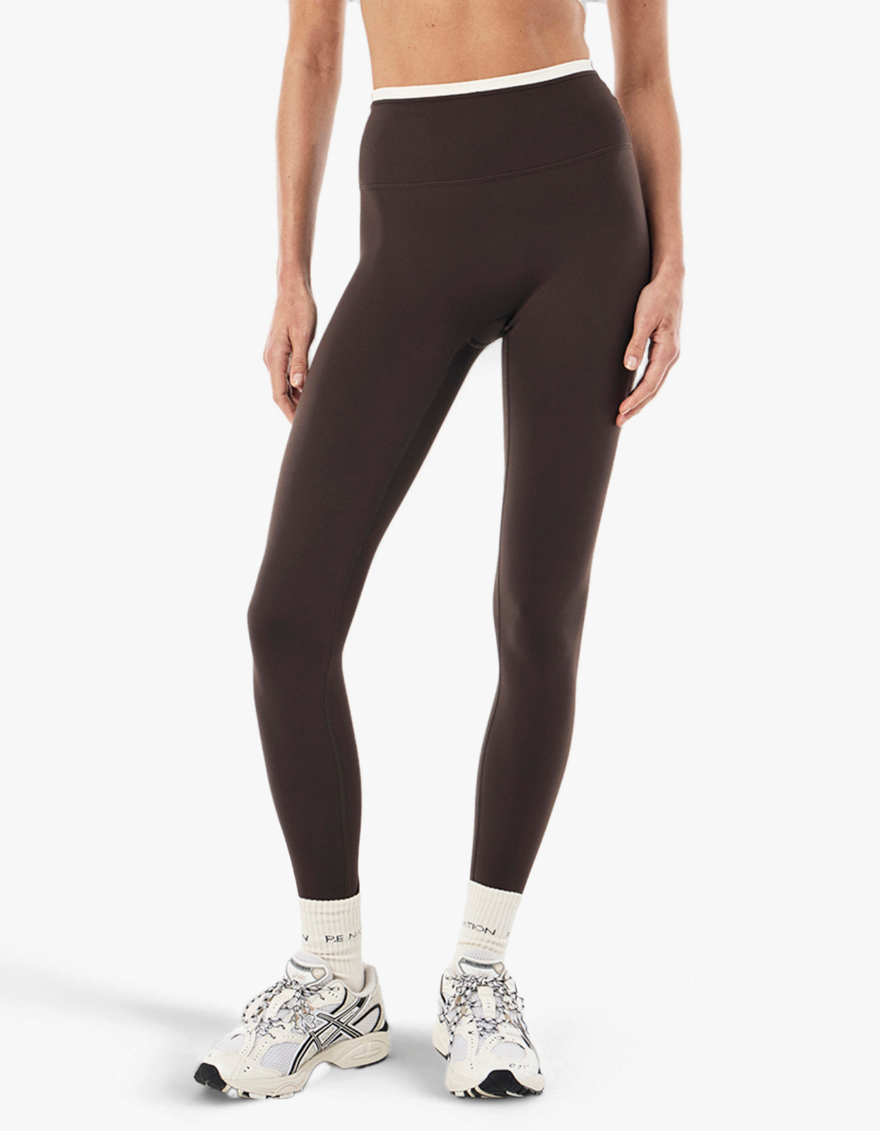 Vita Full Length Legging - Coffee/Whisper White