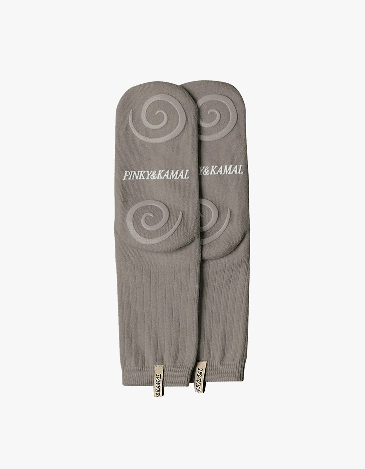 Pilates Spiral Grip Sock - Pebble Grey