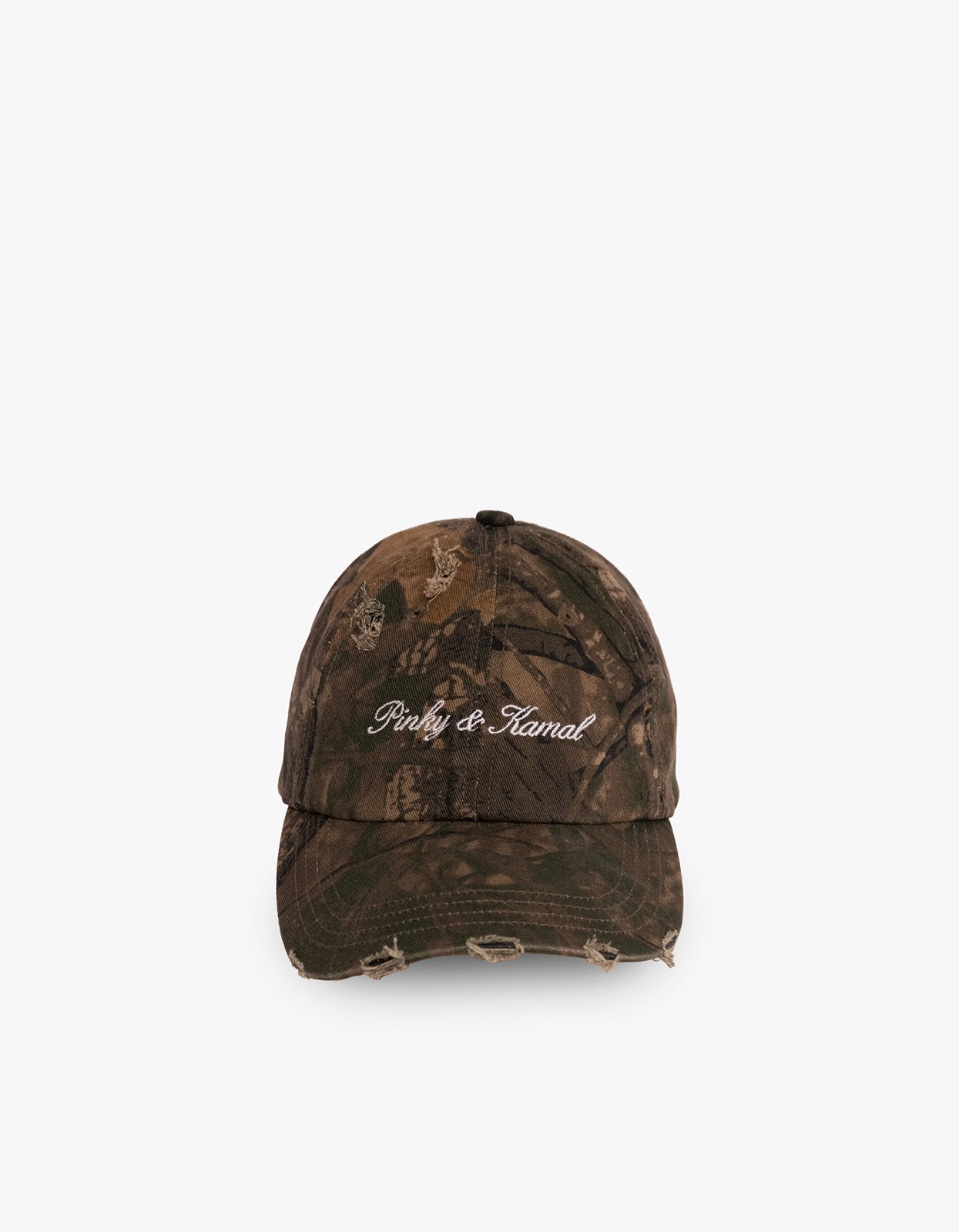 Pinky & Kamal Curved Cap - Distressed Camo