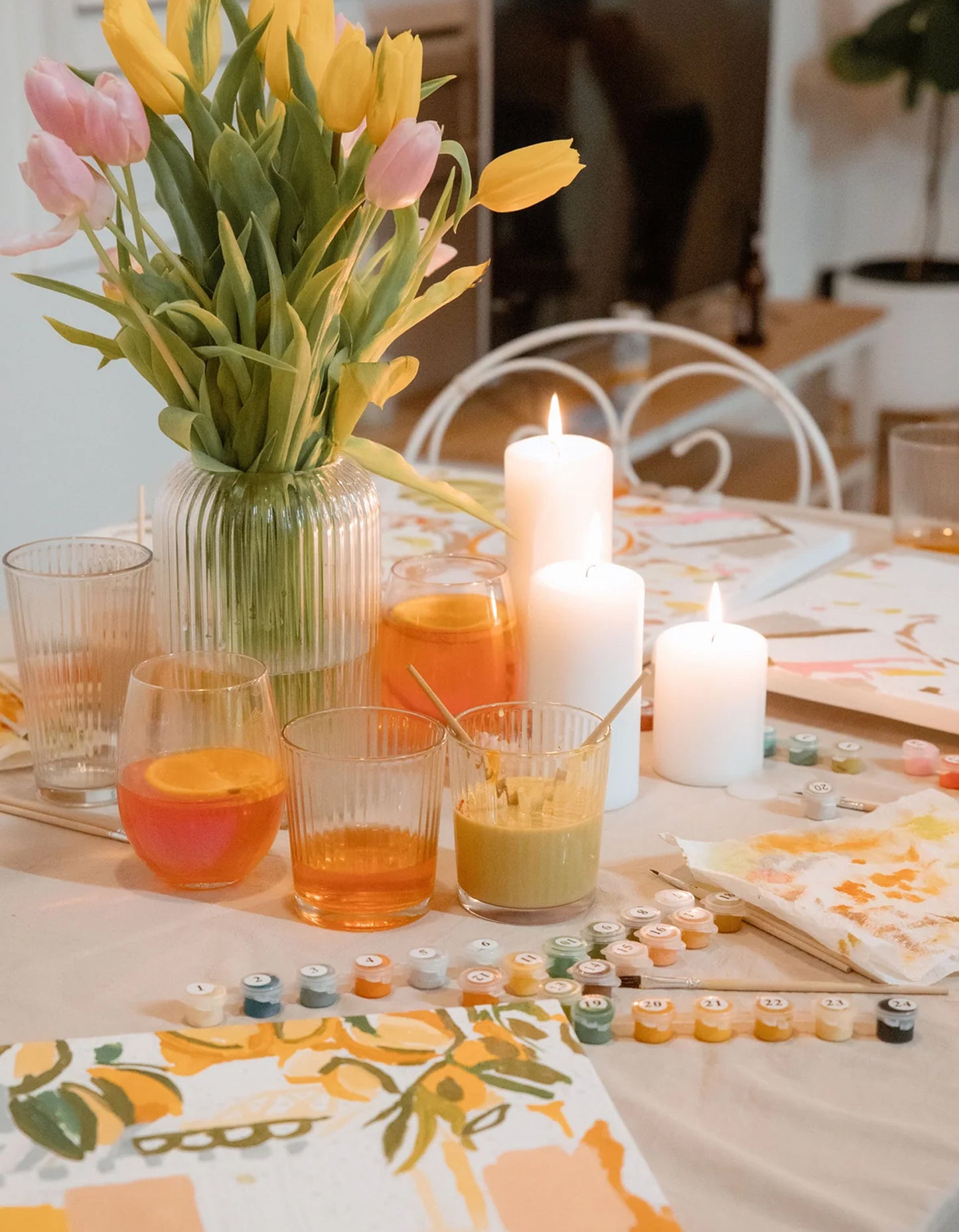 Paint By Numbers: Pastel Lemons