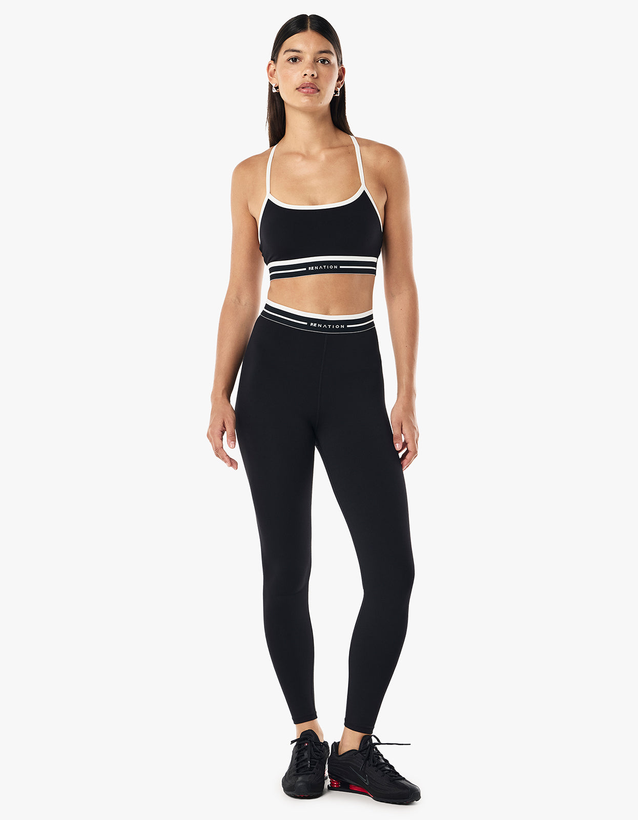 Avant Full Length Legging - Black / Whisper White