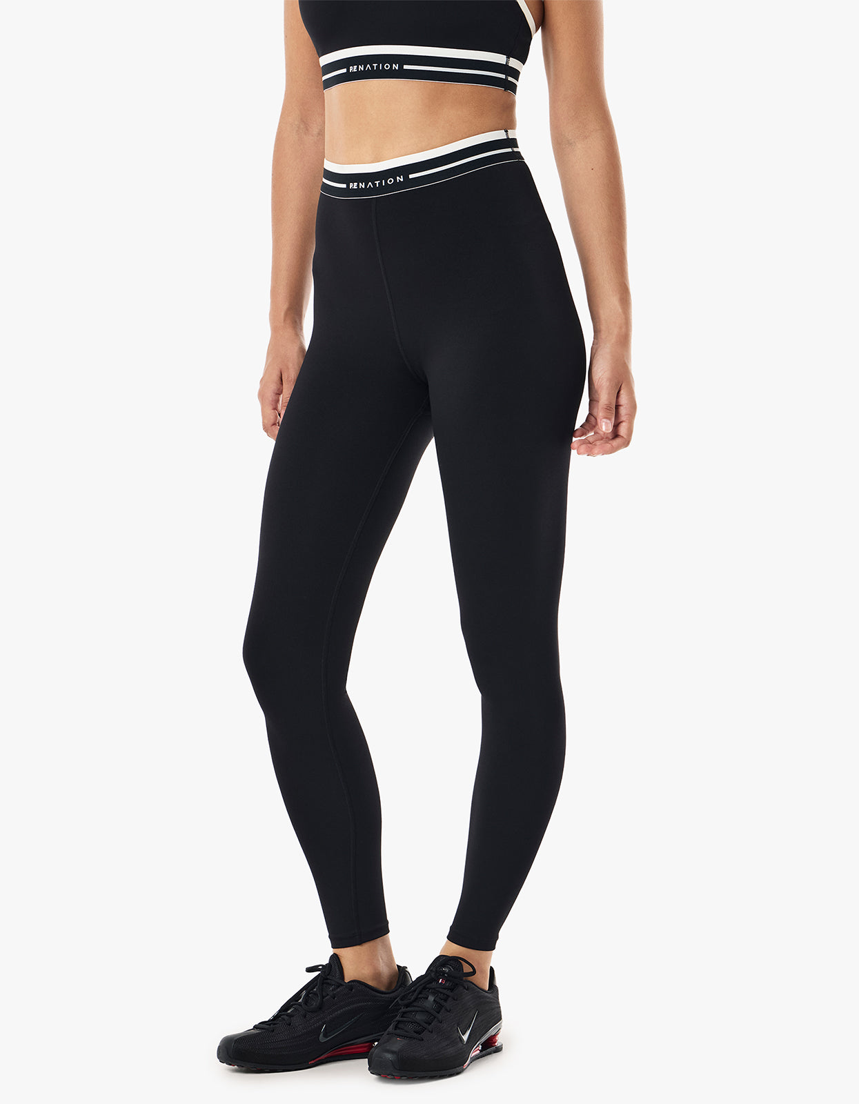 Avant Full Length Legging - Black / Whisper White