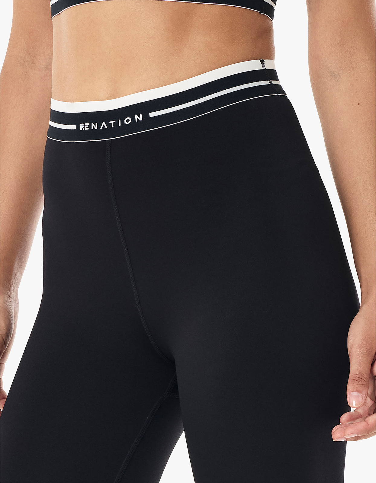 Avant Full Length Legging - Black / Whisper White