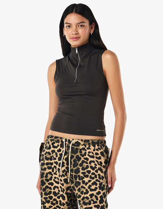 Routine Quarter Zip Tank - Smokestone