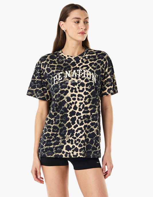 Heritage Tee - Leopard Print