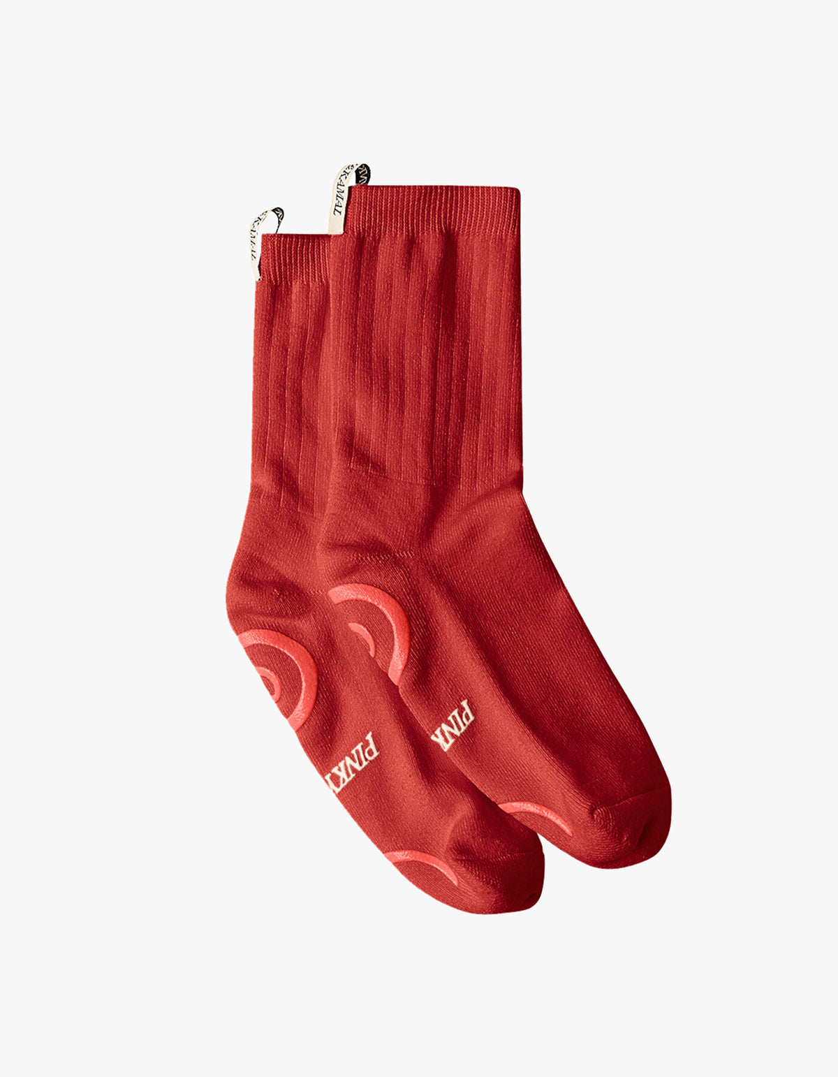 Pilates Spiral Grip Sock - Red
