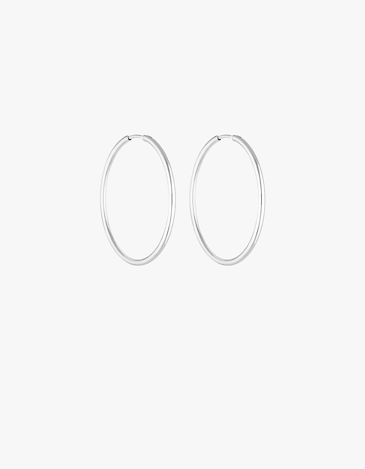 90'S Hoops Silver 40mm - Silver