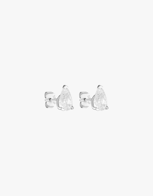 Pear Studs 1Ct - Silver