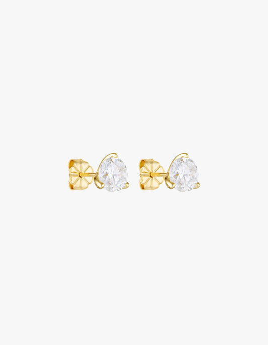 Round Studs 1Ct - Gold