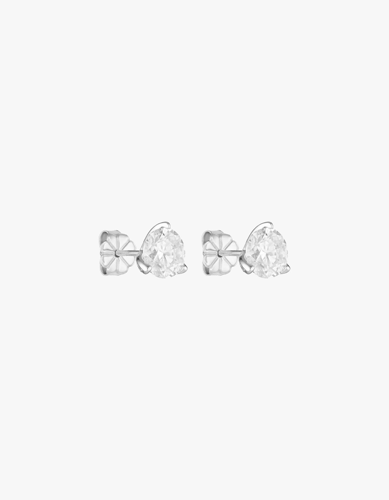 Round Studs 1Ct - Silver